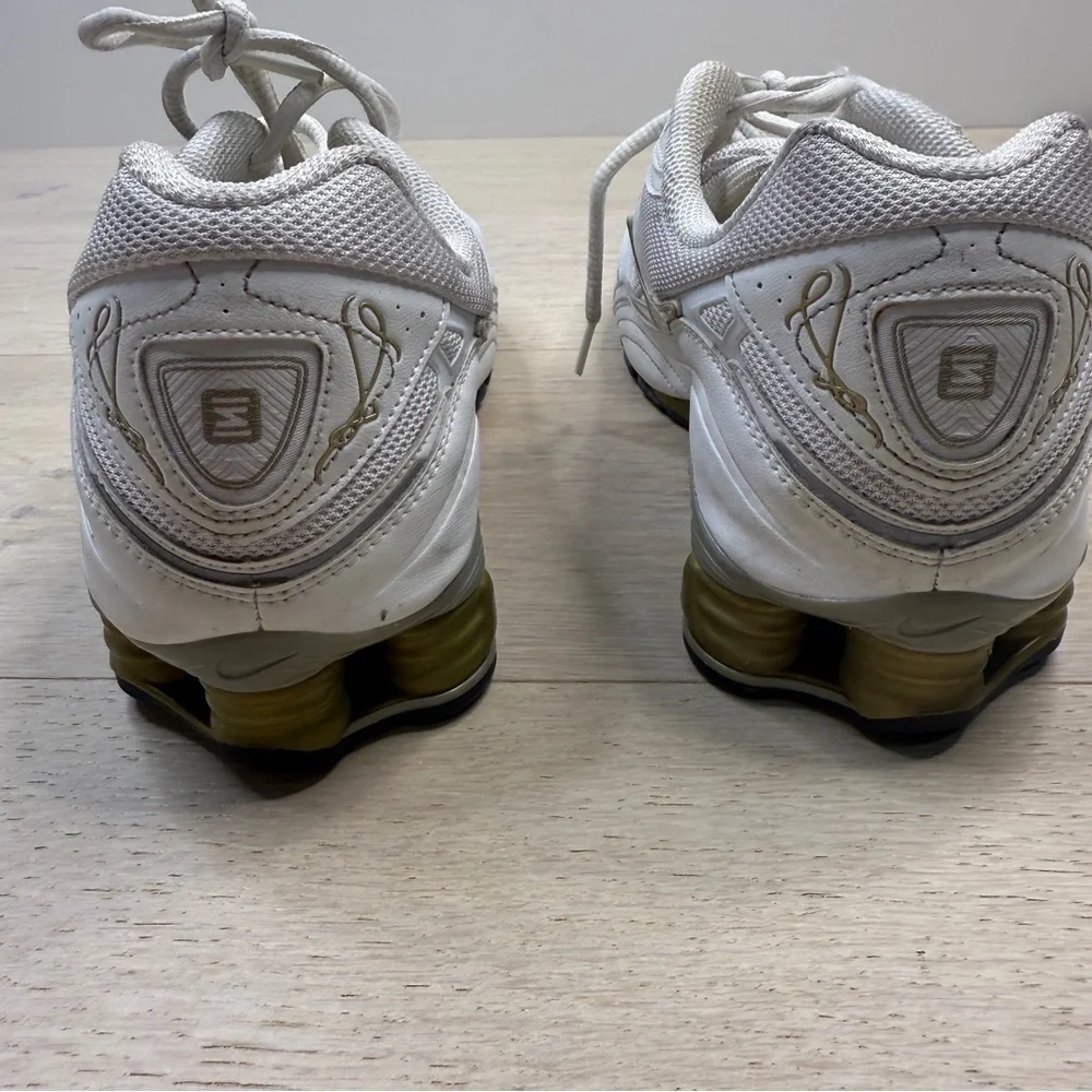Nike Women's White and Gold Sneakers